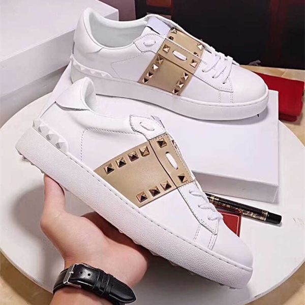 

2022 mens womens casual shoes fashion white leather pelle appartamento dress party dimensione eur 35-46, Black