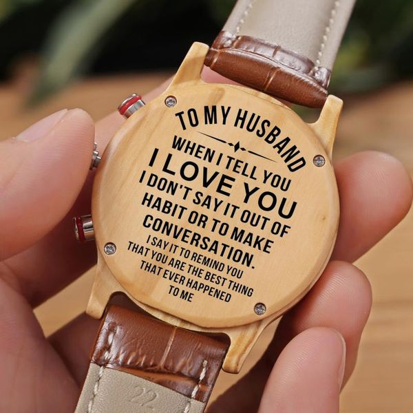 

wristwatches to my husband customized souvenir boyfriend and man gift30m waterproof business leisure gifts, Slivery;brown