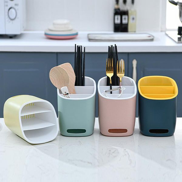 

hooks & rails detachable multifunctional spoon fork chopstick storage holder box double layer cutlery drain rack organizer racks for kitchen