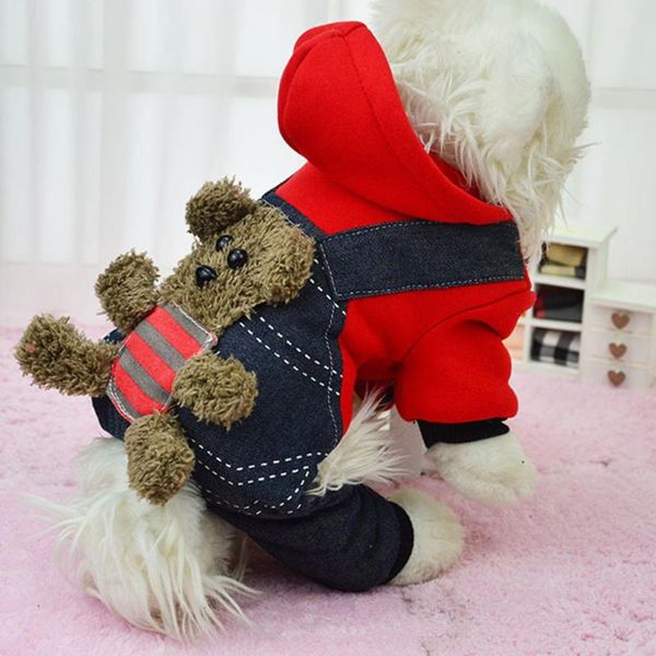 

dog apparel clothes pet thickened four-legged cotton coat supplies dogreds