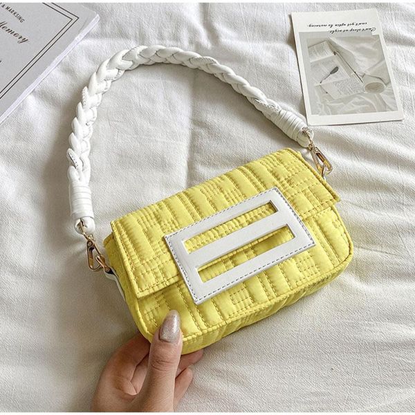 

evening bags women flap handbags braided belt armpit sewing clutch brand all-match shoulder crossbody females phone storage totes