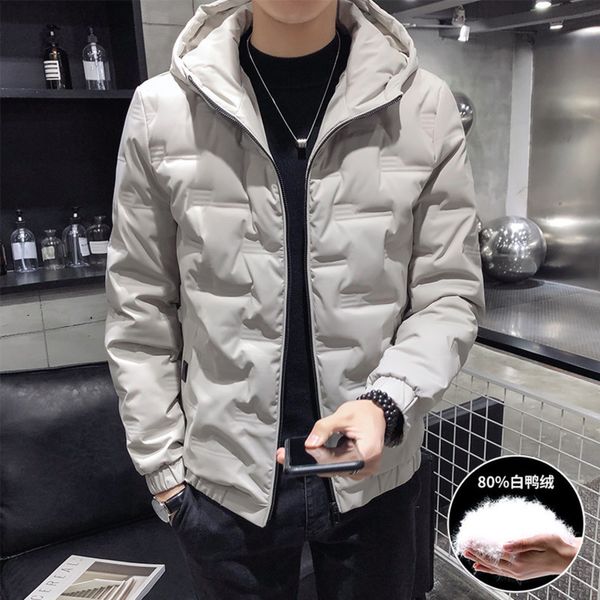 

lightweight et men's coat spring and autumn 2021 new trend handsome short duck down winter fashion brand, Black
