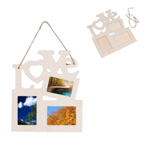 

frames and mouldings love wooden po frame with 3 wood picture diy gift home decor