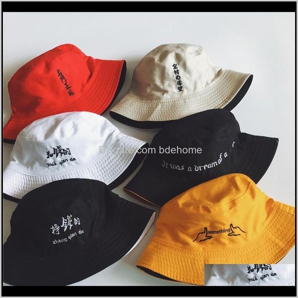 

wide brim hats, scarves & gloves aessories drop delivery 2021 wholesale est black for women men embroidery fishermen hat bucket caps hats fa, Blue;gray