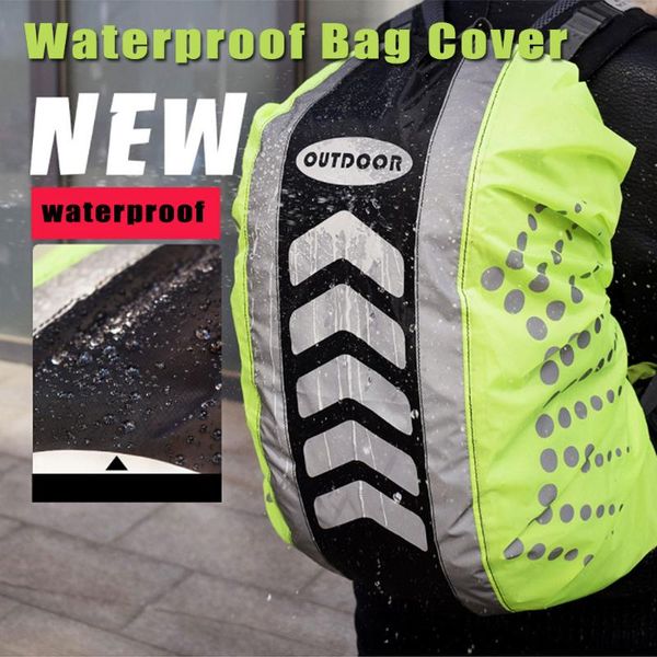 

outdoor bags 20-55l reflective backpack cover sport bag covers rain riding dustproof waterproof rainproof