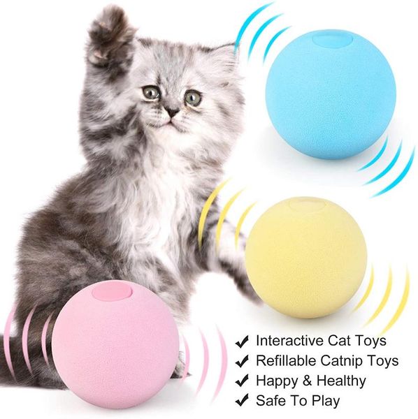

cat's electronic toy animal sound interactive ball catnip squeaky cat stuffed toys