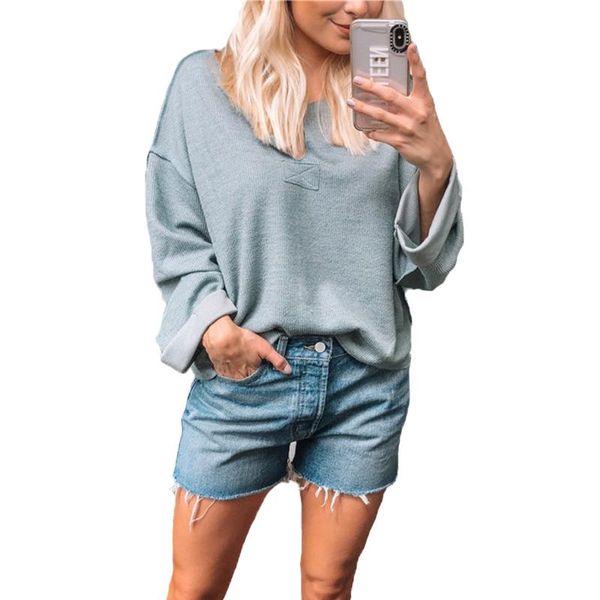 

women's sweaters 2021 autumn winter v-neck minimalist fashionable korean style knitting casual solid, White;black