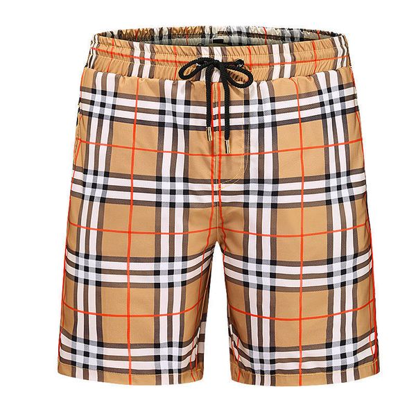 

design shorts summer trend casual plaid beach pants men's capris large, White;black