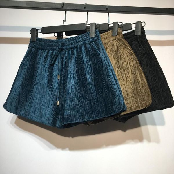 

women's shorts 2021 women corduroy harem female autumn winter loose wide leg solid fashionable comfortable woman, White;black