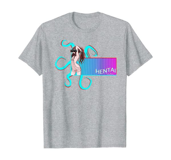 

hentai vaporwave anime t-shirt for otaku, White;black