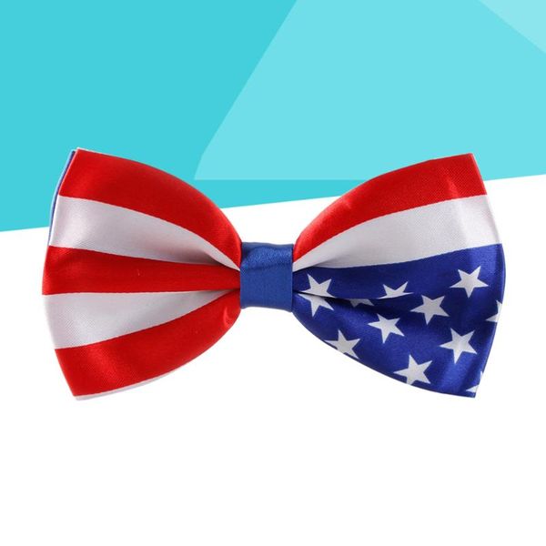 

bow ties novelty bowtie men suit fashion usa flag big tie patriotic bowknot neckwear (usa), Black;gray