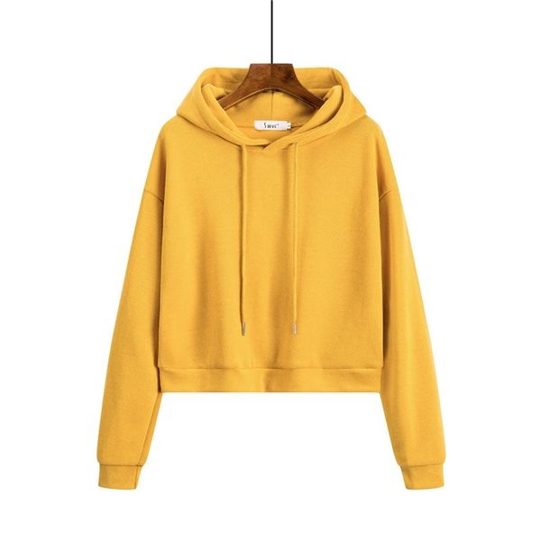 

waitmore short hooded sweater women's loose korean spring and autumn thin 2020 new fashion long sleeve coat, Black