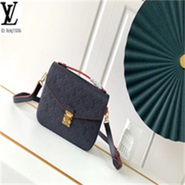 

bag brand mtis designer handbags luxury shoulder apjt messenger m44071 women embossed iconic bags soft handles grain bags leather totes, Red;black