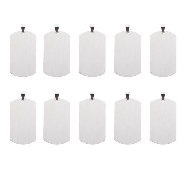 

charms 10pcs blank tags titanium steel pendants for, Bronze;silver