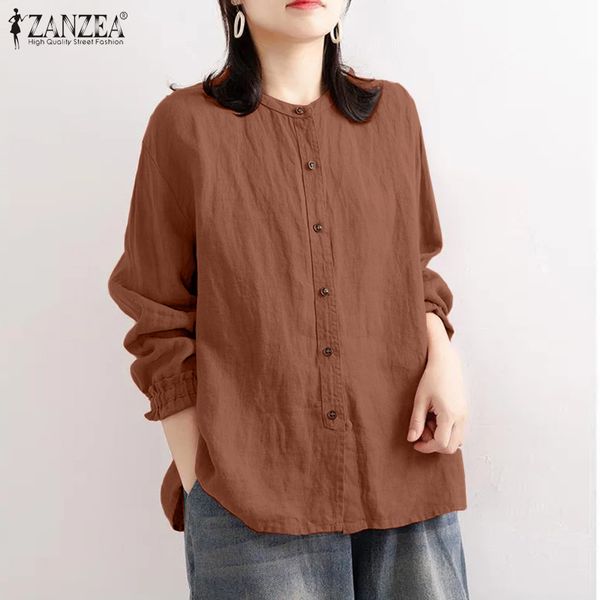 

blouses 2021 women ruffle blouse spring casual long sleeve shirts female solid o-neck office ladies black shirt oversize 5xl, White