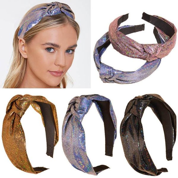 

hair accessories glossy satin knot headband women head hoop headwear for girls wide hairbands fashion bezel band