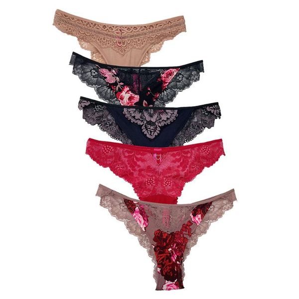 

women's panties lace female underwear women lingerie briefs g-strings thongs plus tangas transparent lady underpanties, Black;pink