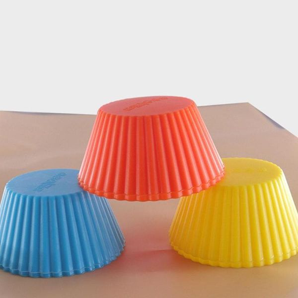 

12pcs/set silicone cake mold round shaped muffin cupcake bakeware decorating cooking kitchen molds diy tools maker bak v3c5 baking & pastry