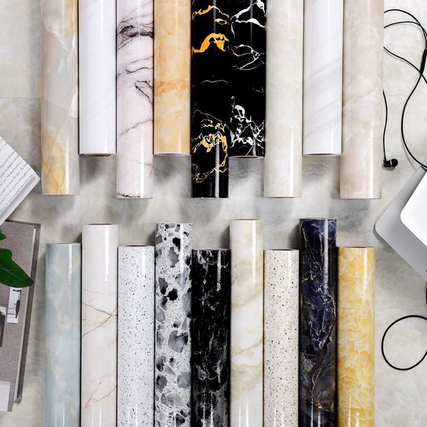 

marble wallpaper decor for kitchen decorative vinyls adhesive sticker luxury home interior furniture tv table self-adhesive wallpapers