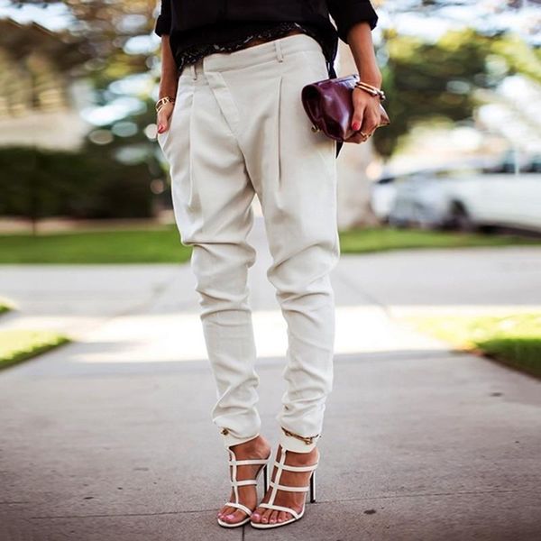 

women's pants & capris high waist loose joggers women streetwear punk black cargo trousers s6yw, Black;white