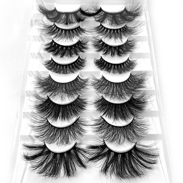

false eyelashes 8/5/2 pairs mink hand made long fluffy 3d lashes natural makeup thick fake cilio maquiagem
