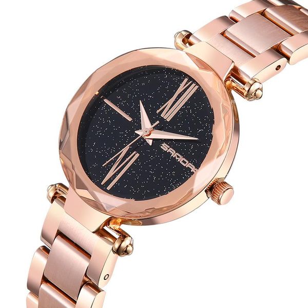 

wristwatches 2021 ladies charm bracelet watches stainless steel simple dial waterproof quartz luxury sanda 244 women watch relojes de mujer, Slivery;brown