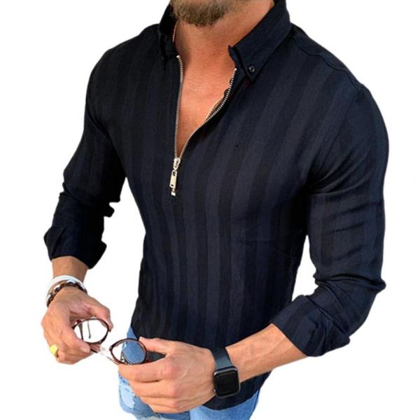 

retro striped shirt turn-down half-sleeved men clothing loose five-point short-sleeved casual streetwear bottoming women's t-shirt, White