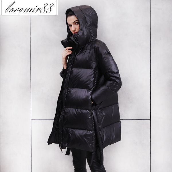 

outwear parkas women's down womens jacket 2021 winter white duck hooded jacket, Black
