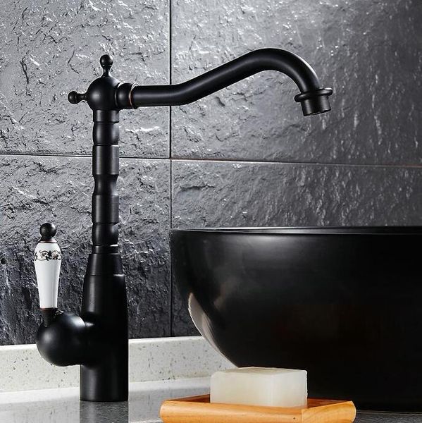 

kitchen faucets swivel brass mixer faucet sink basin tap black antique