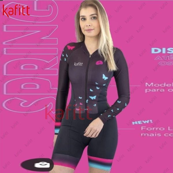 

racing sets kafimaillot cycling mujer equipment long sleeve fleece jumpsuit female skinsuit costume jumpsuits, Black;blue