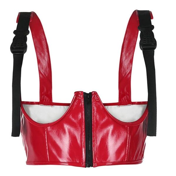 

belts women push up bustiers corset underbust gothic pu leather crop waist, Black;brown