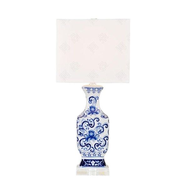 

table lamps chinese ceramic lamp blue and white american country porcelain dimmer foyer desk wedding decor night light d83