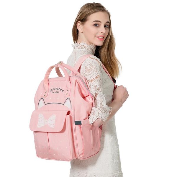 

diaper bags 2021 mama pack nylon double shoulder package usb interface mother and child large capacity multi-functional travel