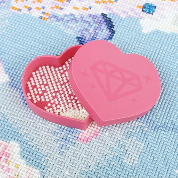 

other arts and crafts heart-shaped point drill plate 3pcs/set s/m/l cross stitch storage diamond painting tray box tools accessories