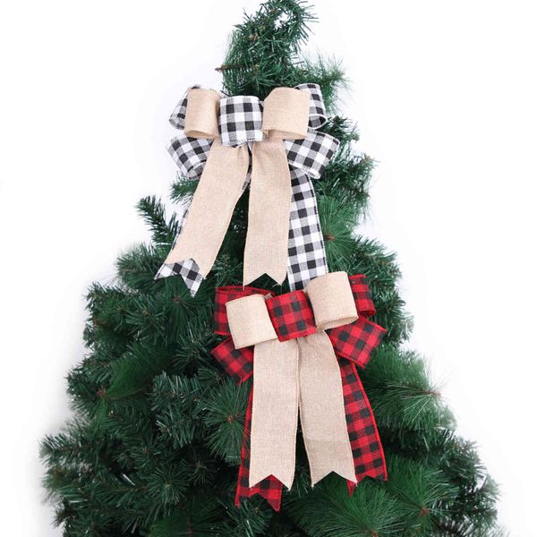 

2022 new christmas tree bow large splicing decoration mall wall hanging bow pendant
