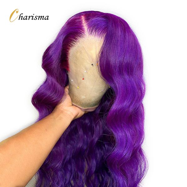 

costume accessories long body wave lacr front wig side part synthetic lace front wigs for women purple lace wigs natural hairline wig, Silver