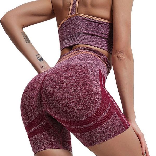 

yoga outfit jogging suits for women fitness set peach hip lifting shorts sets gym seamless sport leggings femme workout clothes