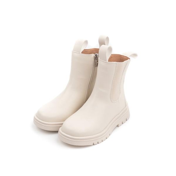 

boots girls casual autumn winter pu leather school boy shoes fashion in snow 2021, Black;grey