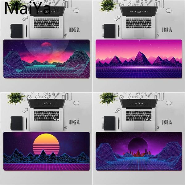 

mouse pads & wrist rests maiya retrowave vaporwave art durable rubber mat pad large keyboards