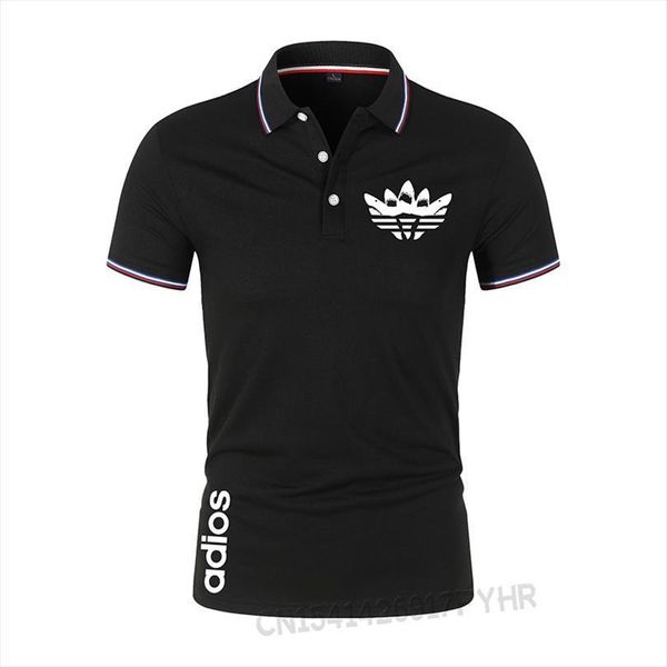 

browon summer casual shirt mens polo short sleeve turn down collar slim fit solid color for plus size polo4xl, White;black