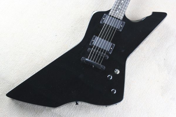 New Black 6 Strings James Hetfield Guitarra Elétrica Equipe Metálica usada Personalizada Snakbyte-Guitar Rosewood Fretboard Guitarra 9V Pickups ativos