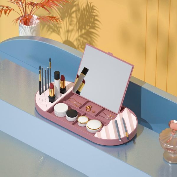 

cosmetic organizer lipstick storage box makeup device deskcontainer finishing table rack bathroom organization boxes & bins