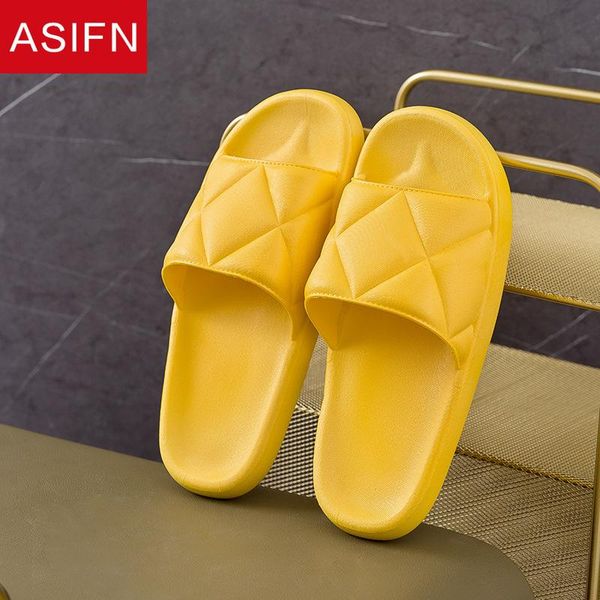

summer home slippers women indoor slides soft thick bottom non-slip simple bathing bathroom house men shoes, Black