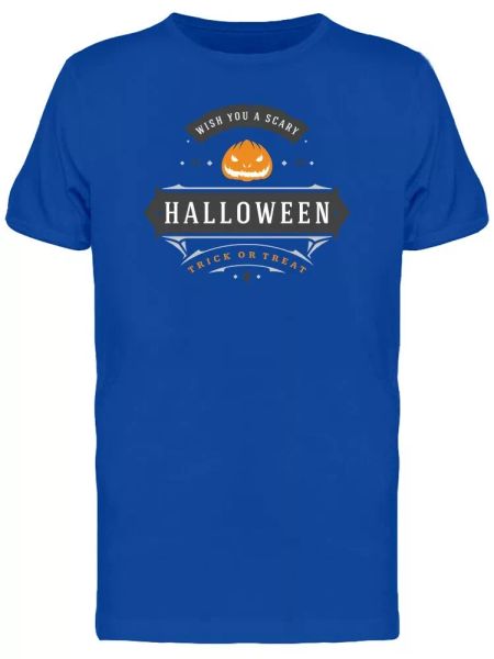

Wish You A Scary Halloween Men's Tee -Image by Shutterstock, White;black