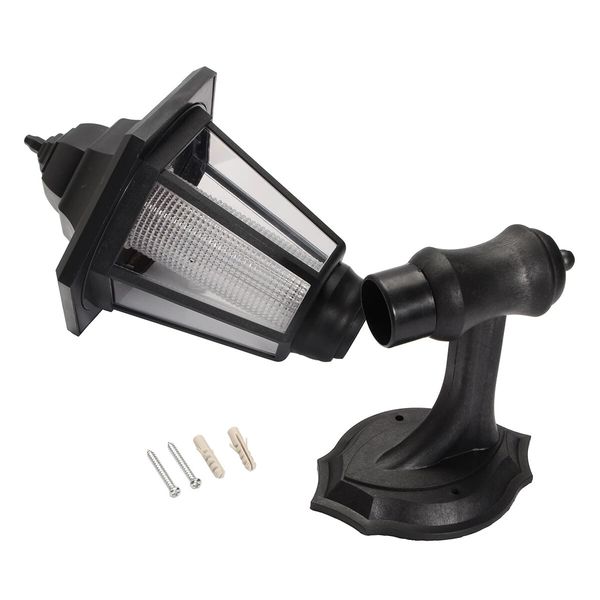 

outdoor solar powered hexagon shape wall-mount led lantern light garden lawn waterproof wall lamp