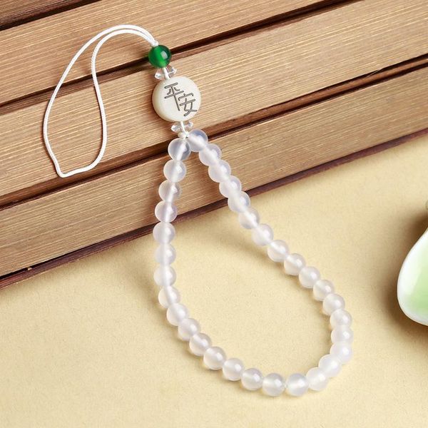 

cell phone straps & charms mobile lanyard natural crystal agate chain creative transfer six-character mantra short pendant