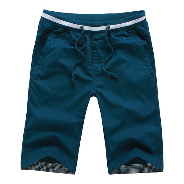 Хорошее качество мужские летние повседневные шорты мужчины 95% хлопок прямые шорты мужские твердые короткие штаны большие размеры пляжные шорты