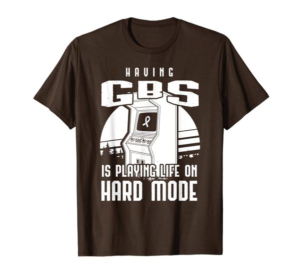 

having gbs is playing life on hard mode t-shirt, White;black