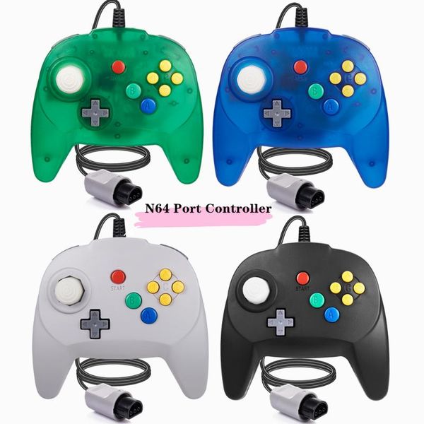 

game controllers & joysticks [ version] 2 pack for n64 controller, mini pad joystick n 64 console- plug (design from japan)