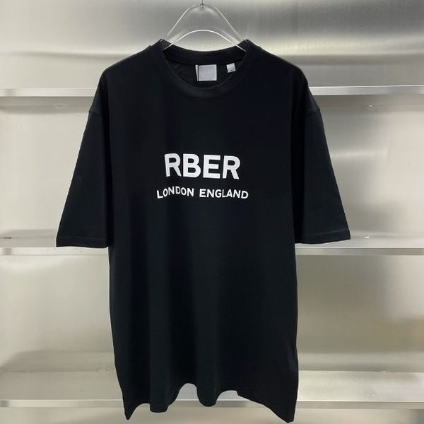 

luxury brand t shir 21ss collar classic london england leer prin shor sleeve casual solid simple summer sree tee, White;black